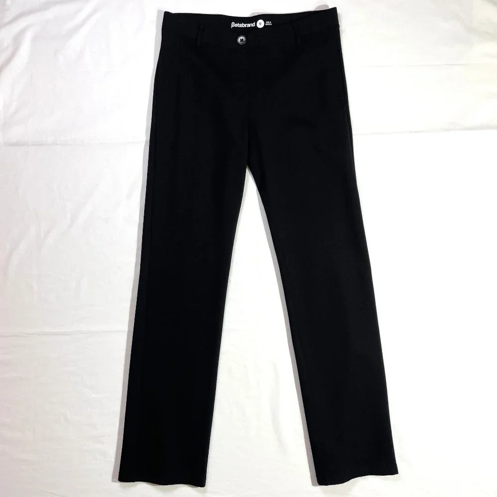 Betabrand Classic Dress Pants Yoga Comfort Pull On Straight Leg Size M - Picture 4 of 15